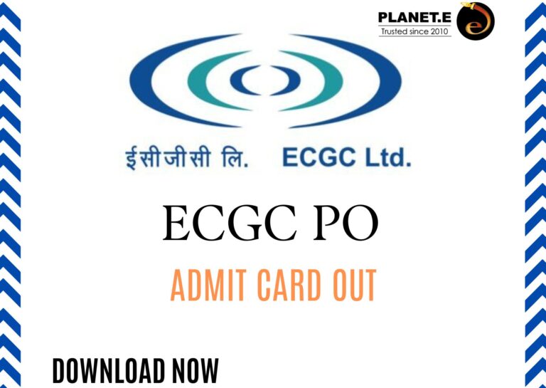 ECGC PO 2024 Admit Card