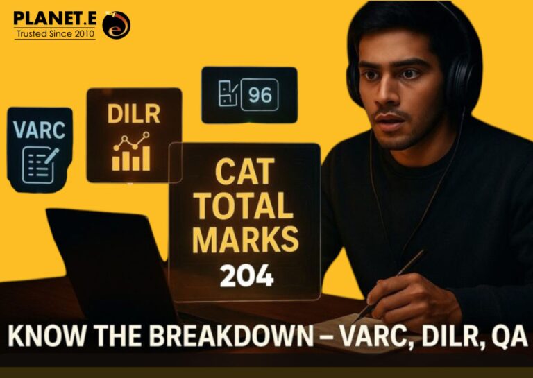 CAT Total Marks Year-Wise Comparison Table