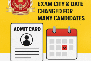 "SSC CGL 2025 Exam City and Date Changed official update by Planet E"