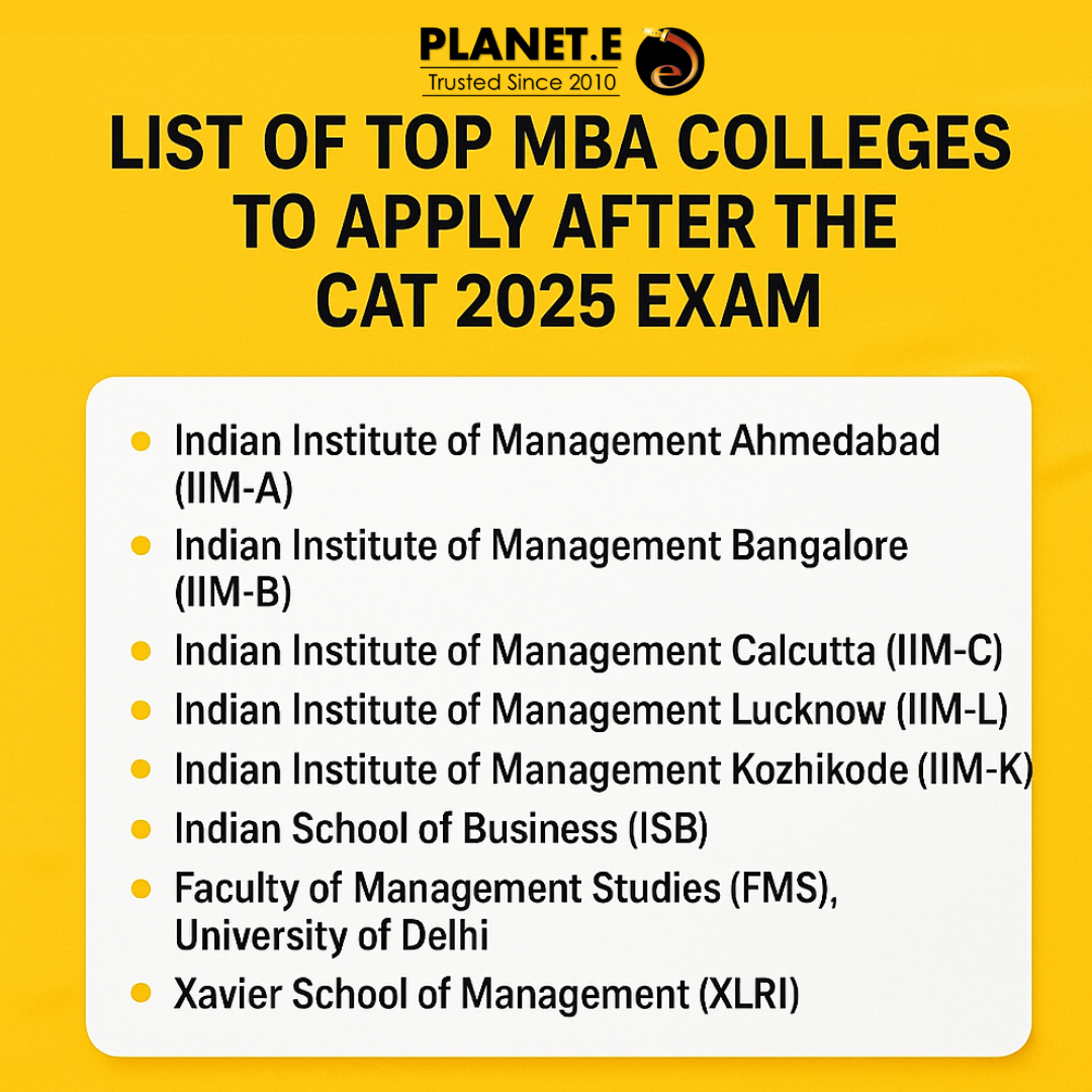 "Top MBA Colleges After CAT 2025"