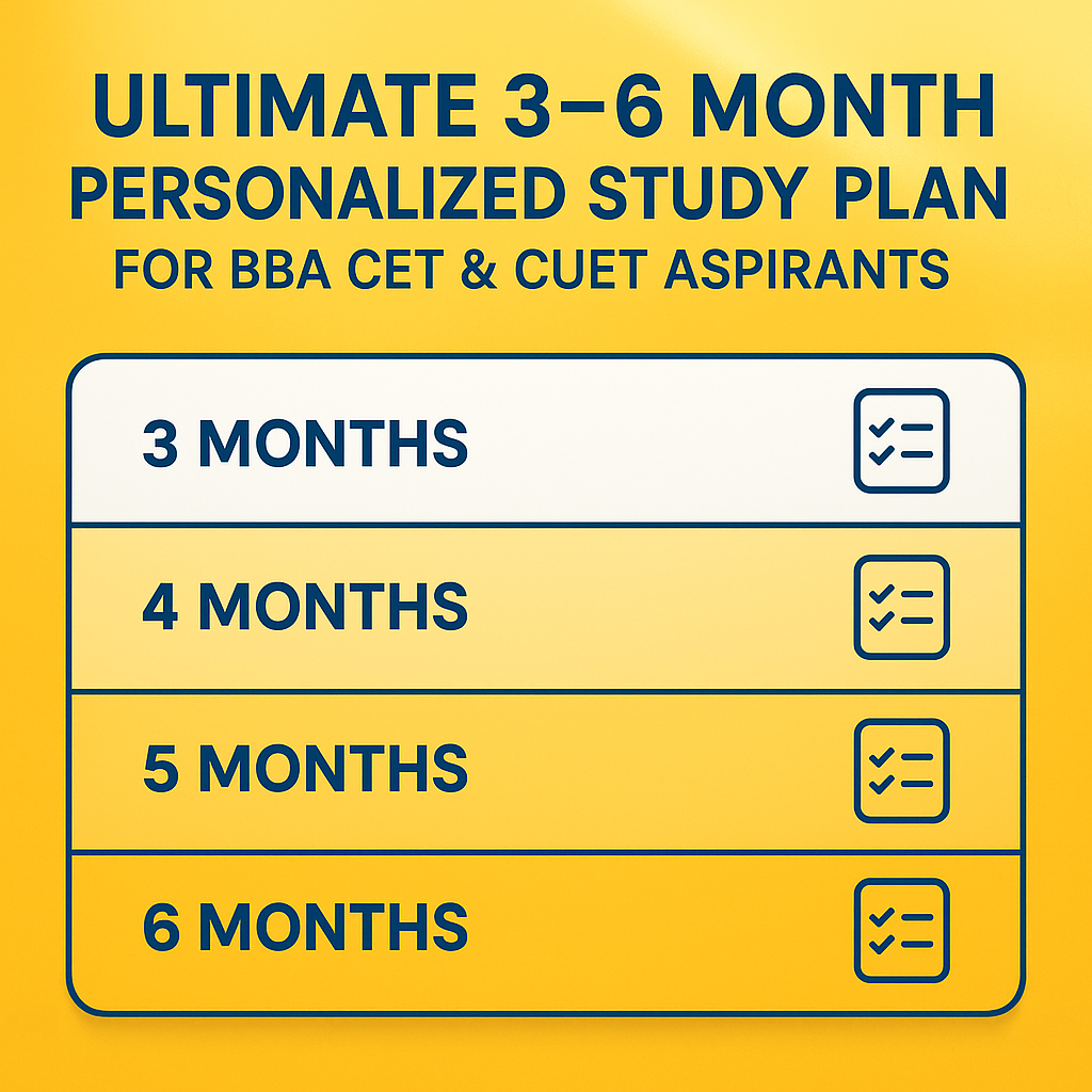 BBA CET and CUET UG 2025 exam guide with study plan, pattern, and preparation tips