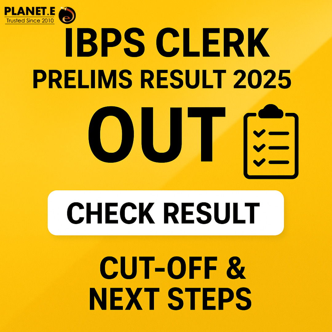 IBPS Clerk Prelims Result 2025 Announcement Banner