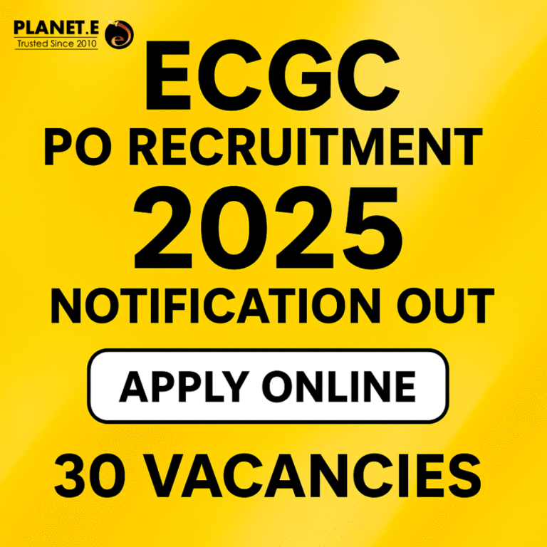 "ECGC PO Recruitment 2025 Notification – Apply Online for 30 Vacancies"