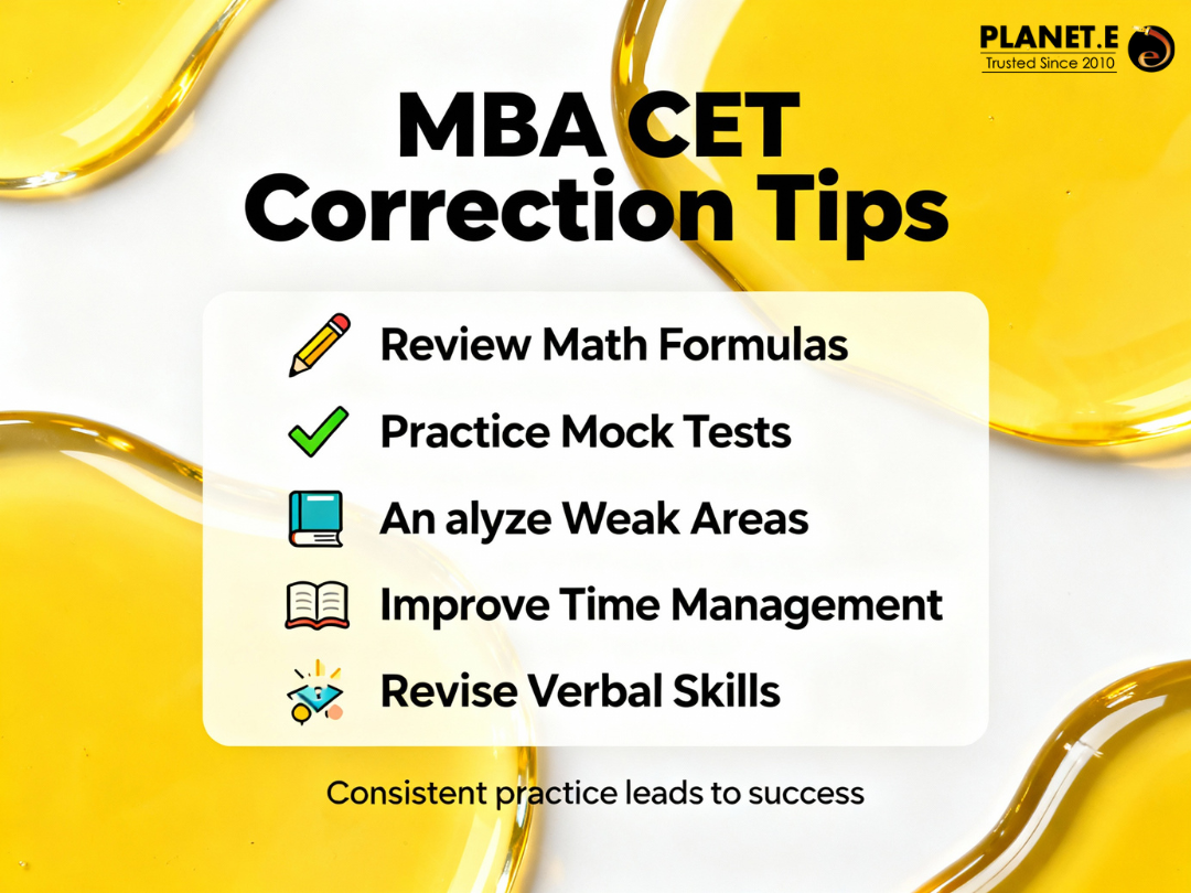 MBA CET student studying with books and laptop