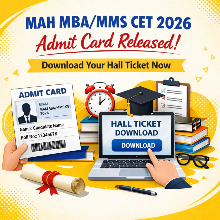 MAH MBA CET 2026 hall ticket download from CET Cell website