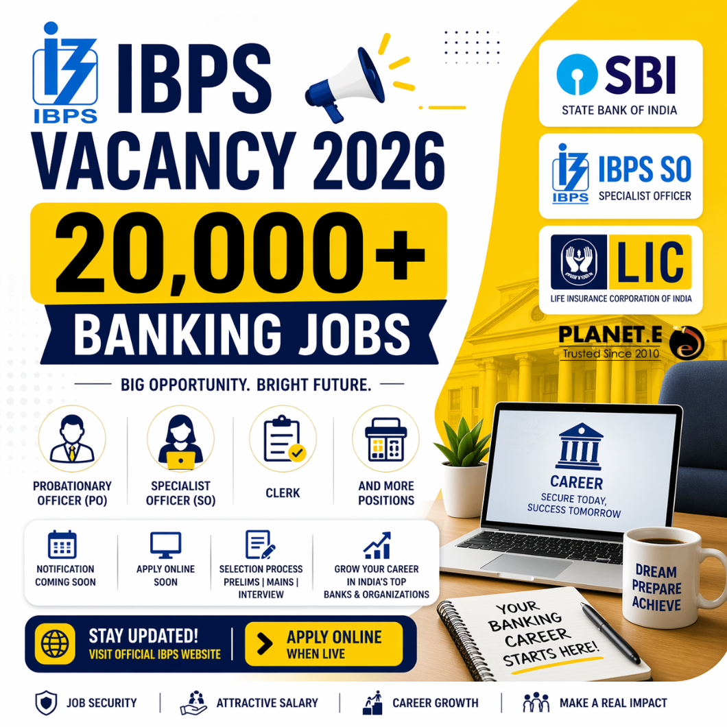 IBPS Vacancy 2026 Notification Banking Jobs India SO SBI LIC Recruitment